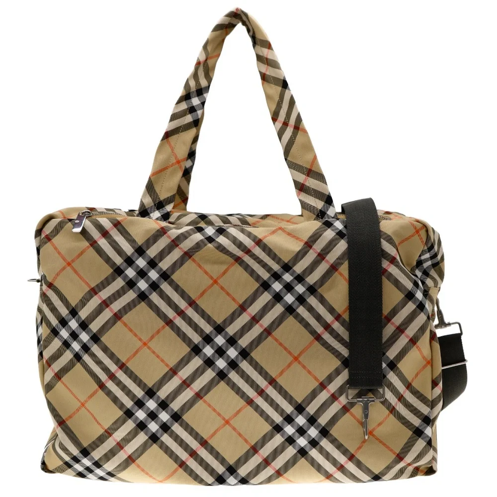 Burberry Classics Weekender Duffle Bag Large Check Canvas New